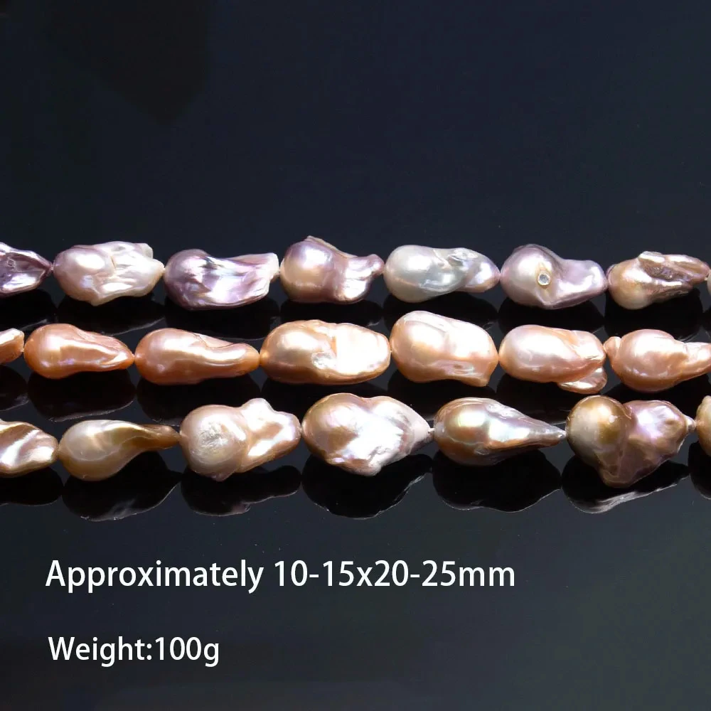 

10-15mmx20-25mm Baroque Beads Natural Freshwater Pearl Beads Pink Purple Colored Fish Tail Shpae DIY Neckalce Bracelet Earrings