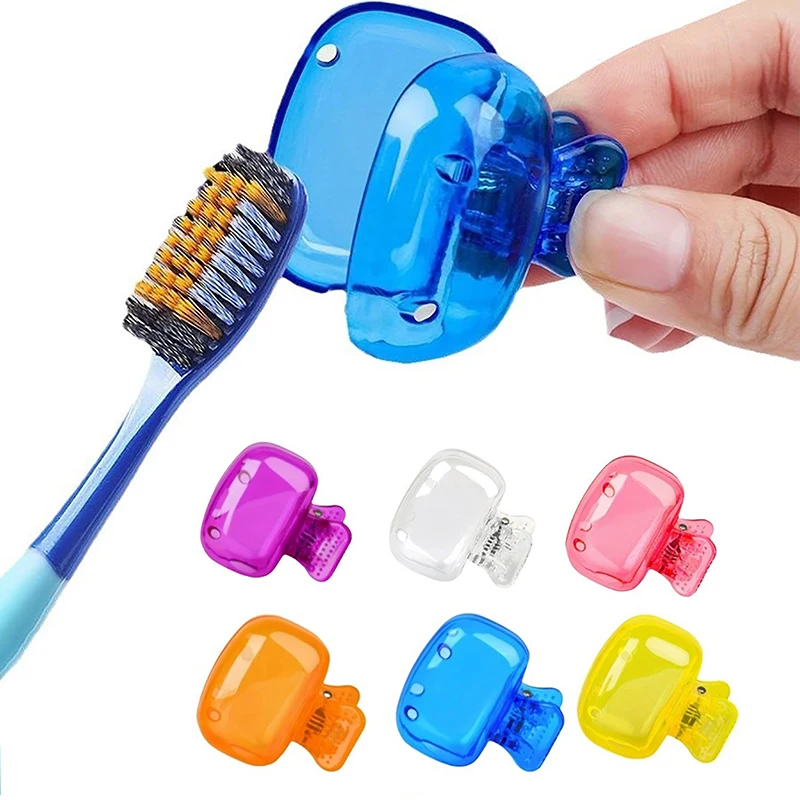 3/5/1PCS Plastic Dustproof Head Protector Cap Portable Toothbrush Head Cover Clips Travel Hiking Camping Bathroom Accessories