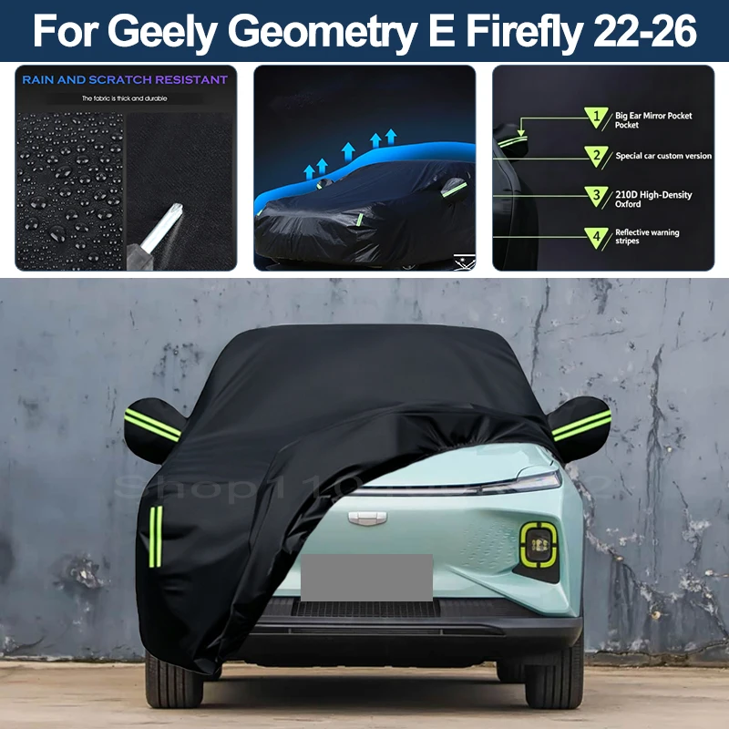 Auto Exterior Sun-Snow Protective Car Cover For Geely Geometry E Firefly 2022-2026 Waterproof Dustproof Anti-UV Outdoor Cover