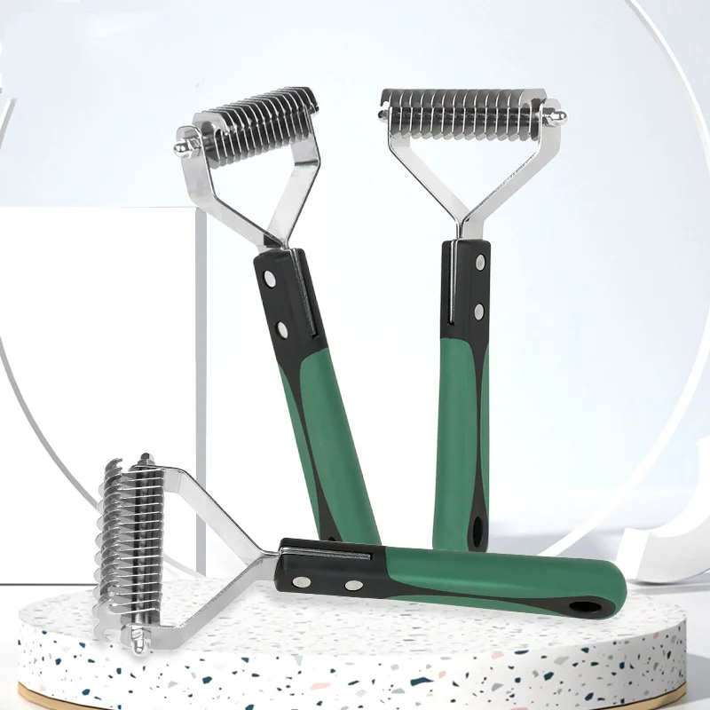الحيوانات الأليفة عقدة مشط الكلب إزالة الشعر أسفل الصوف مشط أشعل النار صف مشط الجمال إزالة الشعر مشط مستلزمات الحيوانات الأليفة سكين سكين
