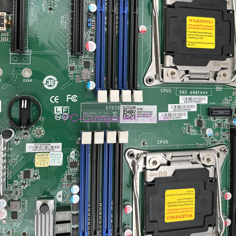 اللوحة الأم خادم مزدوج المقبس ، دعم E5-2600 ، V3 ، V4 ، S7070 ، DDR4 ، C612 ، S7070GM2NR