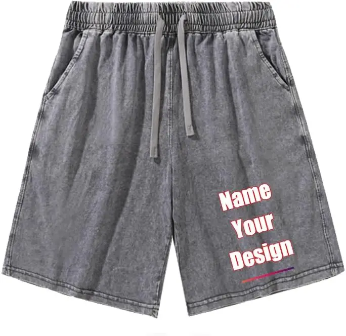 مخصص الرجعية السراويل الرجال النساء السراويل القصيرة شخصية تصميم صورتك النص شعار القطن مريح قصير للتنقل ارتداء اليومي