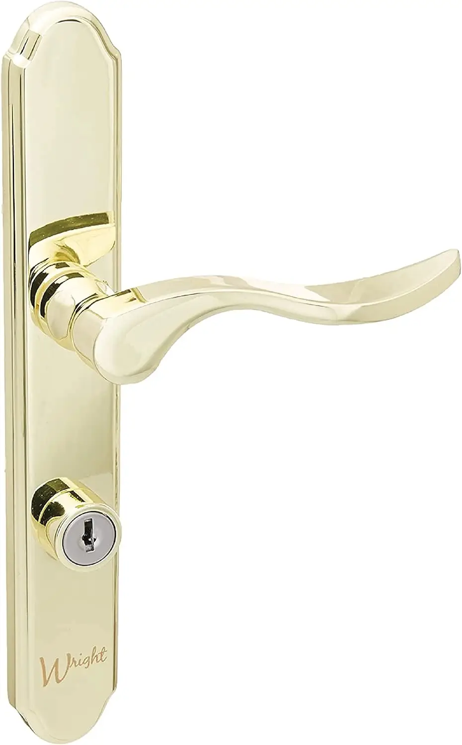 

Mortise Keyed Lever Lock with Deadbolt for Screen and Storm Doors, Polished Brass, Adjustable Backset