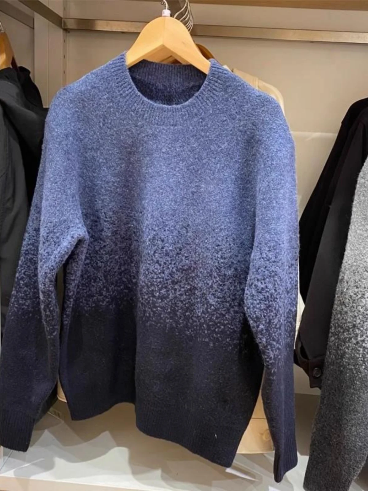 

Casual Sle Long Sve round Ne Knitted Sweater Color Blo Design Men's Women's Clothing Comfortable Polyester Fabric