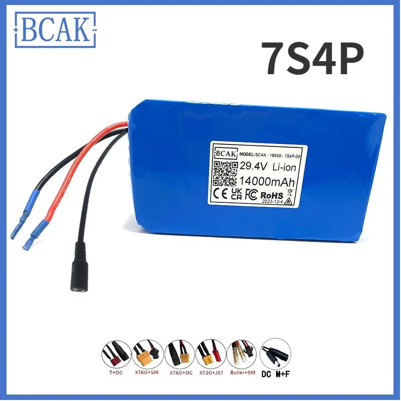 7S4P 29.4 فولت 14000 مللي أمبير 18650 هايت الجودة قابلة للشحن بطارية ليثيوم أيون حزمة دراجة كهربائية سكوتر نموذج سيارة كرسي متحرك #6