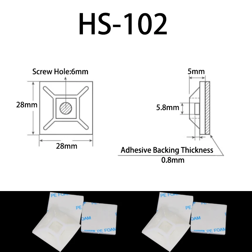 Variant: 50Pcs HS-102 White