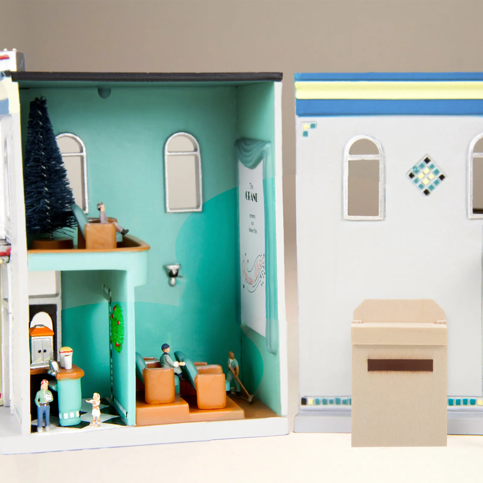 

Миниатюрный деревянный почтовый ящик для кукольного домика, изысканная работа, прочный, в ретро-стиле, идеально подходит для DIY-проектов, мебели для кукольных домиков, поделок на выпускной, для студентов.