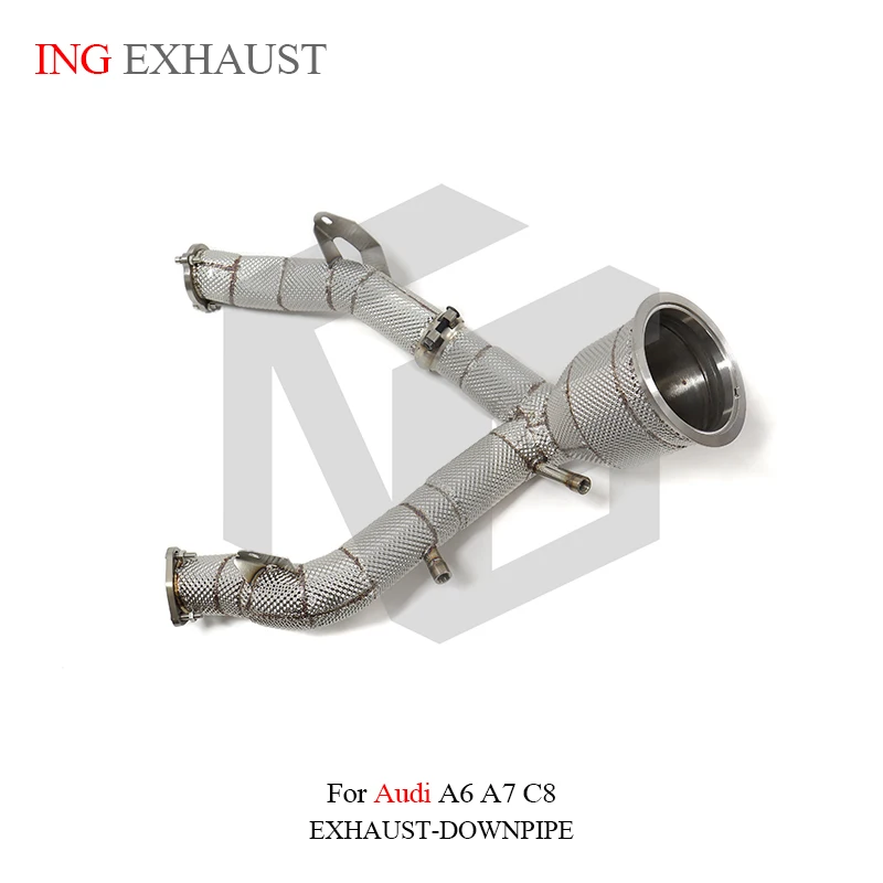 

ING Auto Performance Parts for Audi A6 A7 C8 3.0T with opf Stainless Steel Catalytic Downpipe Product Car Accessories