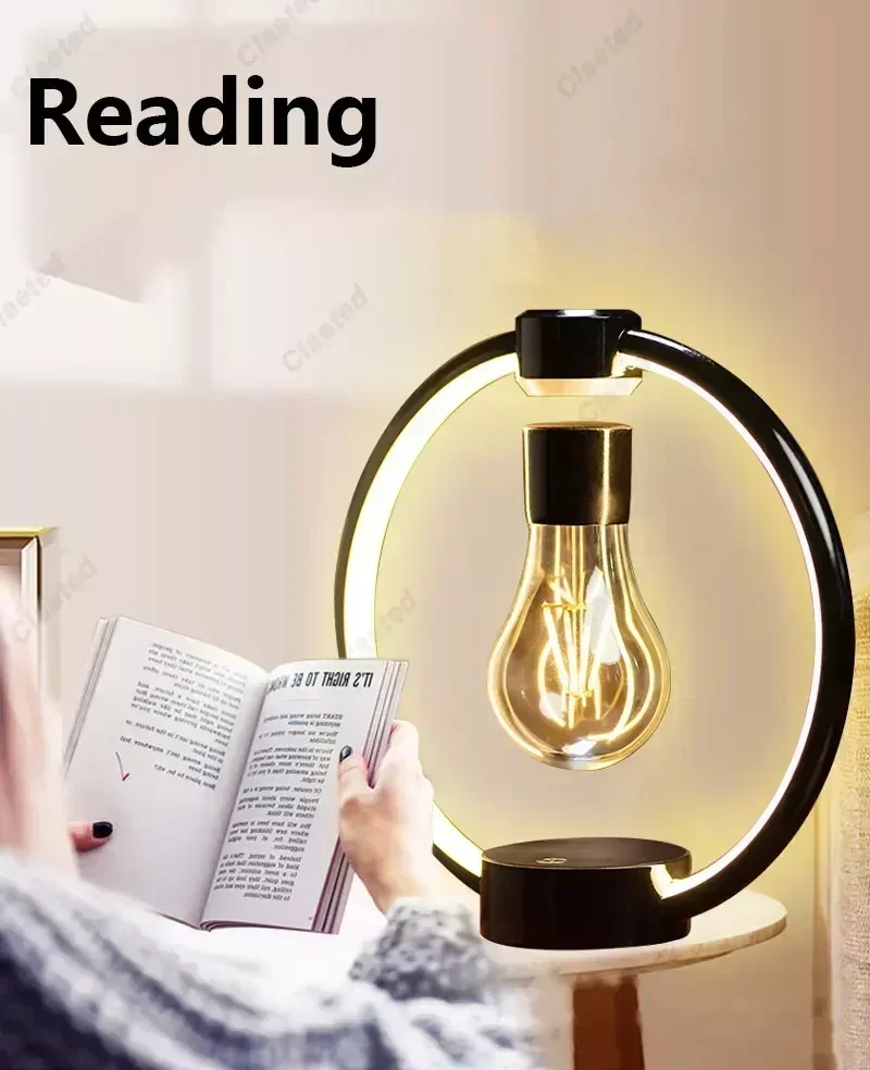 NEW Magnetic Levitating Bulb Retro Atmosphere Lamp RGB LED Night Light Eye Protection USB Lamp for Bedroom Home Room Decor Gift