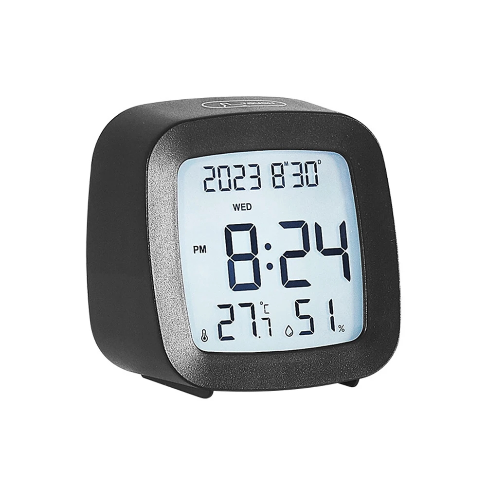 Nighttime Use As Shown LCD Alarm Clock Voice Activated Backlight Clock Temperature Humidity Monitor Temperature In Celsius