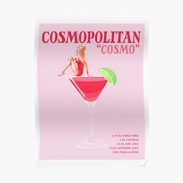 

The Cosmopolitan Cocktail Poster Print Picture Painting Art Decoration Funny Room Modern Decor Home Wall Mural Vintage No Frame