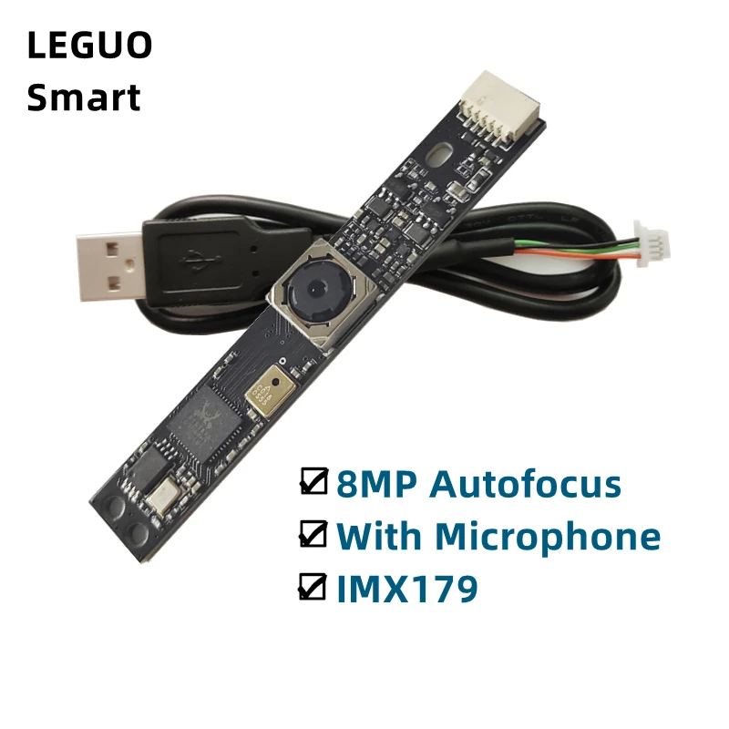 

8MP Autofocus IMX179 Sensor USB Camera Module 3264*2488 MJPEG YUY2 PCB UVC Plug and Play Webcam for Windows Linux Android Mac