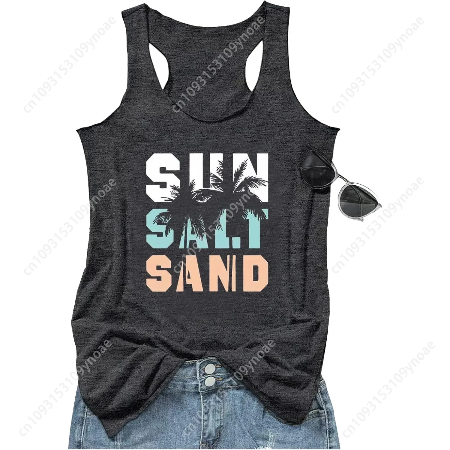 Mandala Vintage Graphic Racerback Tank Tops Sexy Womens Summer Casual Loose O Neck Tanks Vest Vacation Classic Fit Shirt Cami