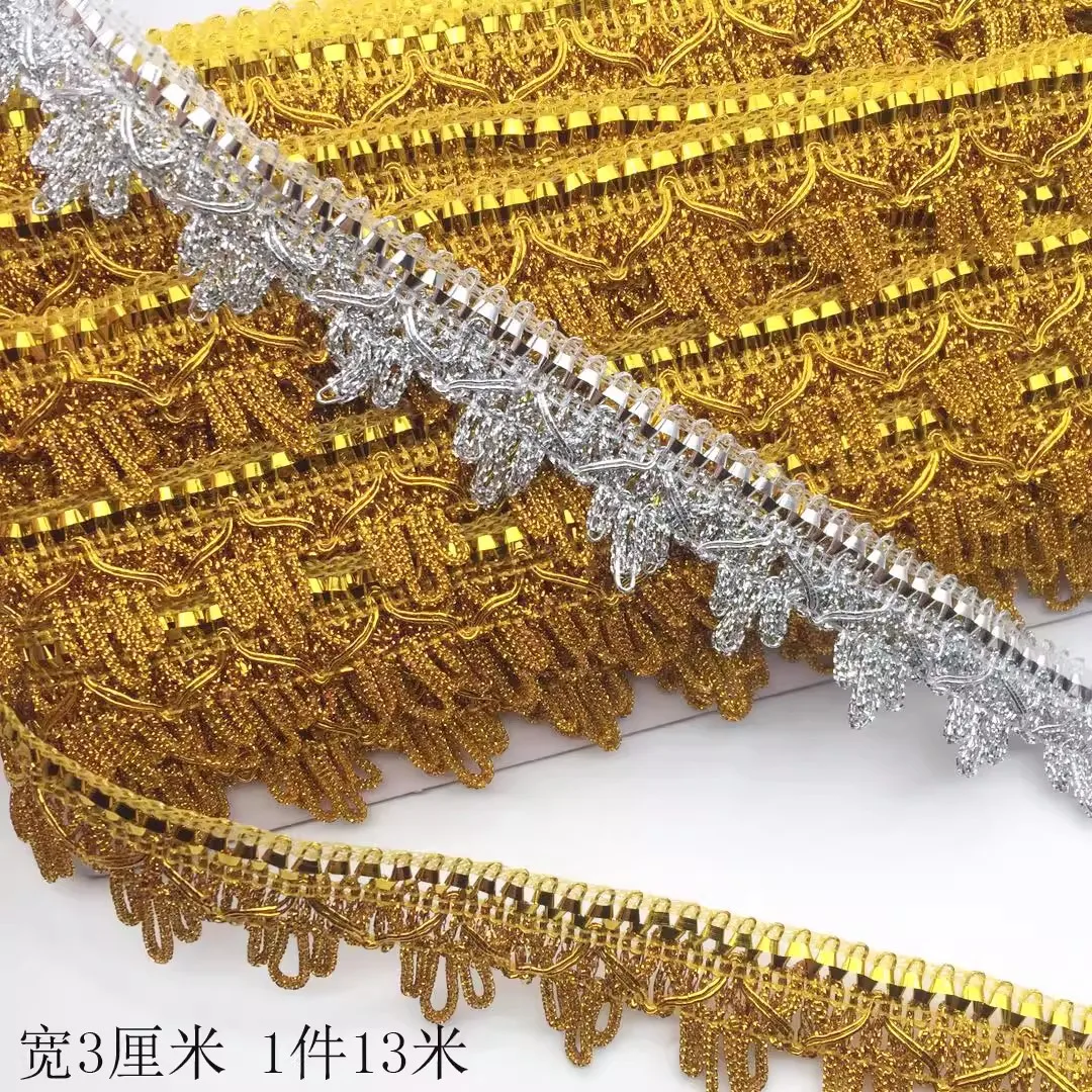 

5yard Golden silver triangle lace Ribbon Performing dance costumes ethnic costumes lace Trim