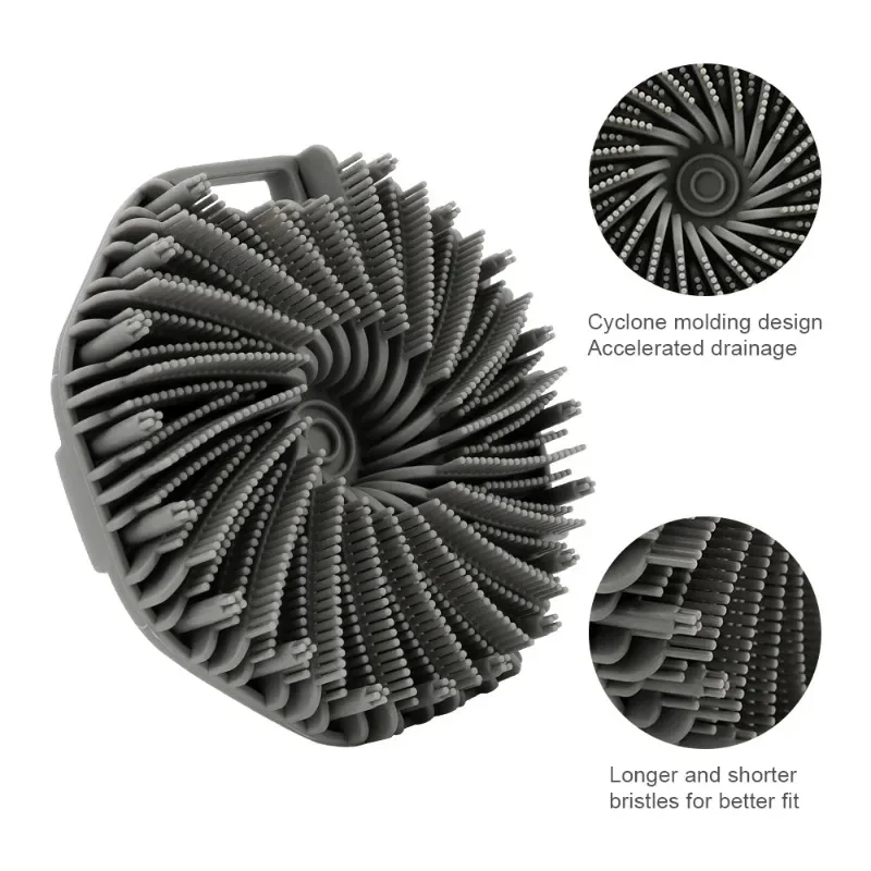 1PC Polygonale Silikon Bad Pinsel Tiefe Peeling und Reiben Massage Pinsel Silikon Körper Wäscher Badezimmer Bade Werkzeug