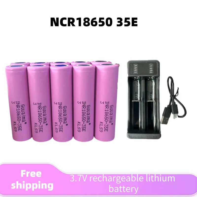 FreeShipping 100% Original for INR18650 3500mAh 25A Discharge INR18650 35E 3500mAh Li-ion 3.7v Rechargable Battery 18650 Battery