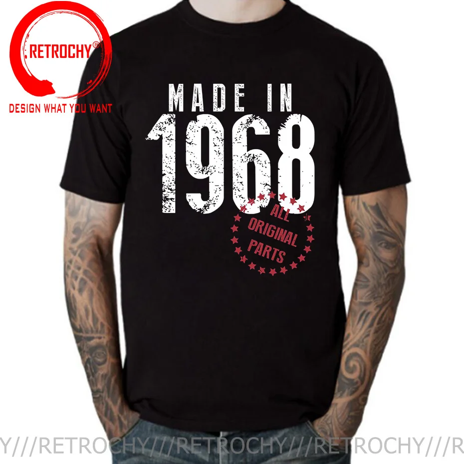 Vintage 1968 Classic 50 Years Old Birthday T Shirt Made in 1968 50Th Birthday T-shirt Father Day Present Born in 1968 Tee Shirt