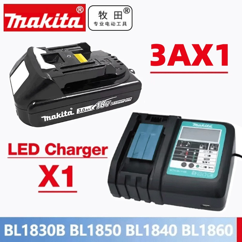 

Powtree For Makita BL1830 18V 3000mAh Power Tools Battery Replacement BL1815 BL1840 LXT400 194204-5 194205-3 194309-1