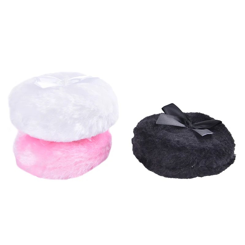 1Pc Professional Butterfly Round Cosmetic Villus Soft Plush Powder Puff Sponge Talcum Powder Makeup Cosmetic Makeup Beauty Tools