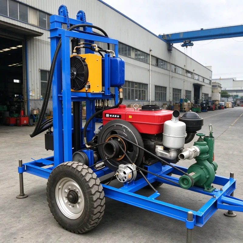 Customized Efficient Diesel Hydraulic Wheel Crawler Reliable 150M 180M Premium Water Well Drilling Rig