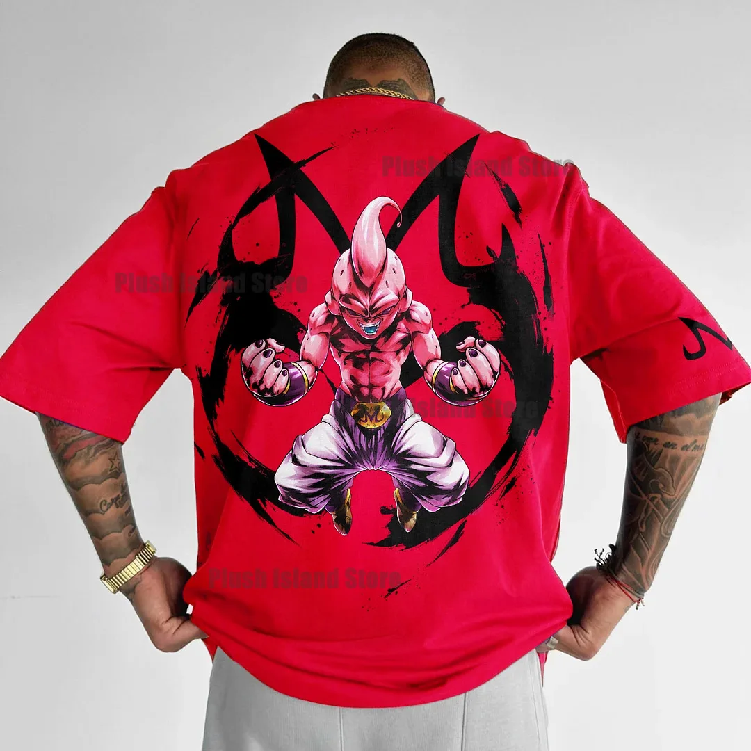 20 Styles Men Anime Majin Buu Printed T Shirts Cotton Oversize Character Print Cosplay Cartoon Graphic Short Sleeved