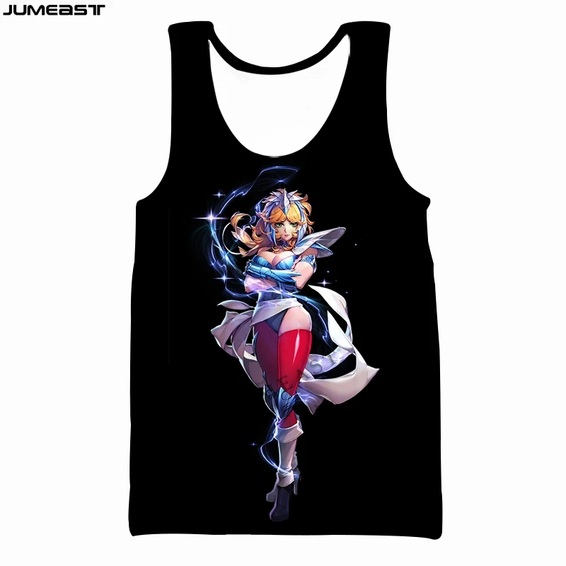 

Jumeast Y2k Men Women 3D Printed Vest Cartoon Anime Saint Seiya Short Sleeve Hip Hop Sport Pullover Summer Tank Tops Tees