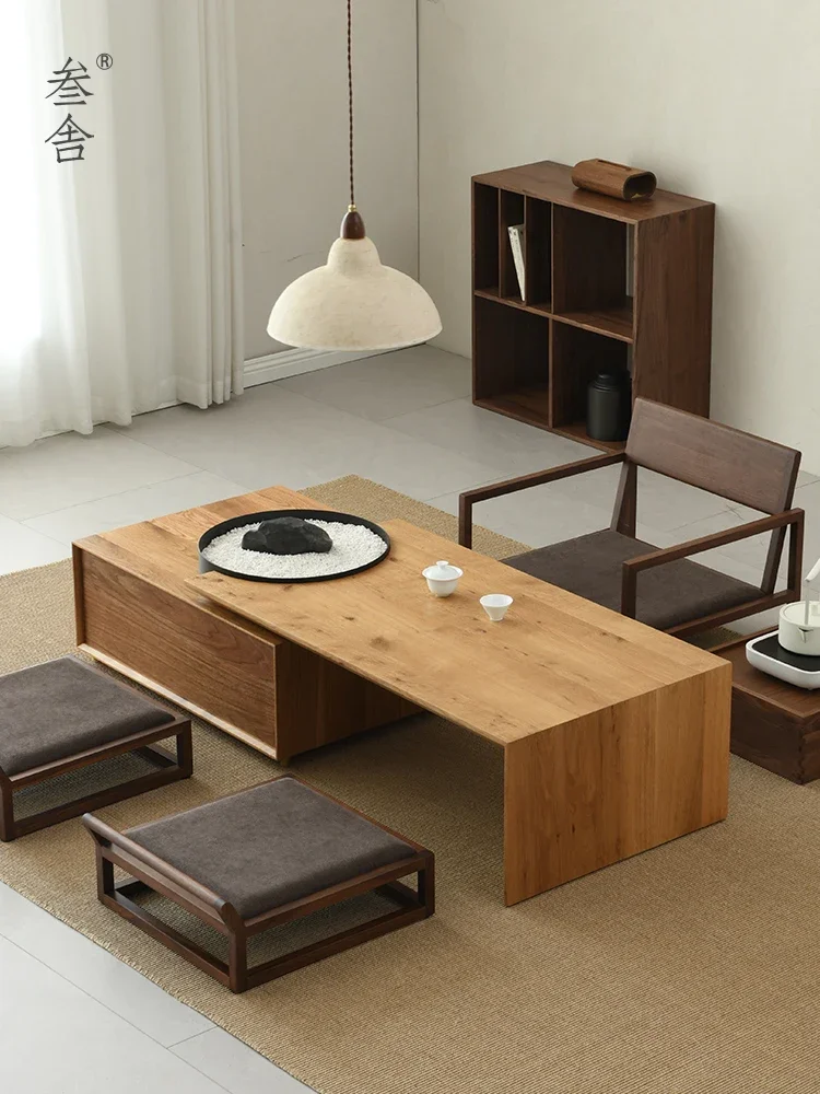 tea table, white oak solid wood, home Japanese, tatami mat, low table, modern simple tea room, tea table