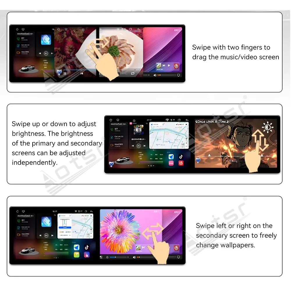 أندرويد 15 المزدوج 10.1 بوصة شاشة راديو السيارة مع Carplay نظام تحديد المواقع والملاحة لمازدا CX-4 2016-2021 الوسائط المتعددة رئيس وحدة ملحق #5