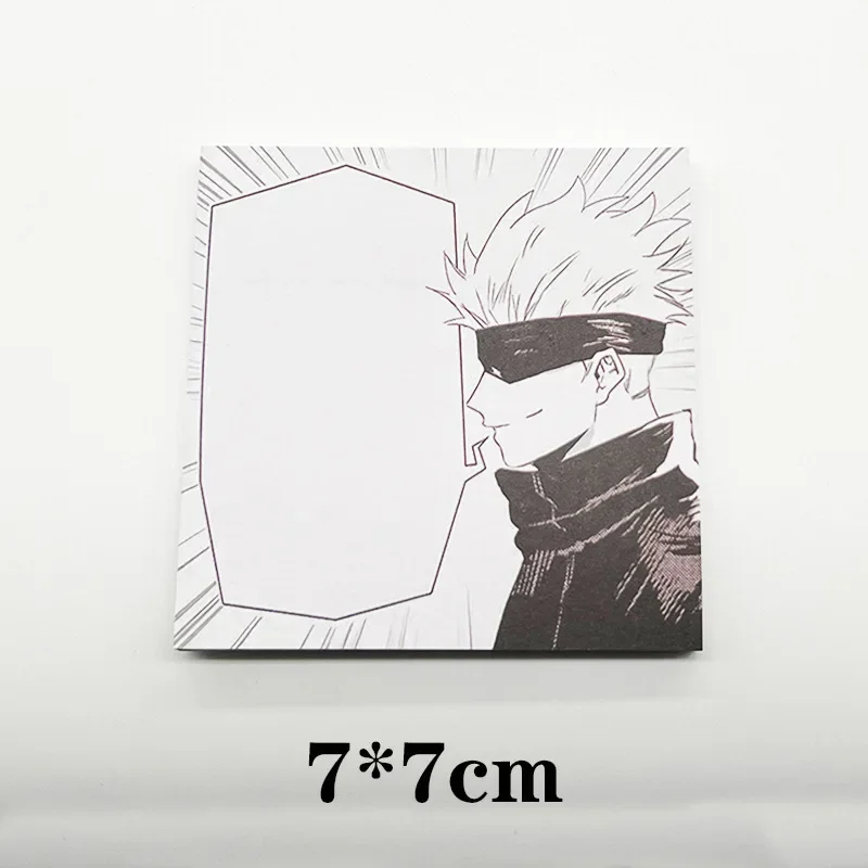 7×7CM 40/50PCS Itadori Yuji Gojo Memo Pad Artistic Creative Cartoon Notebooks Anime Character School Supplies Limited Edition