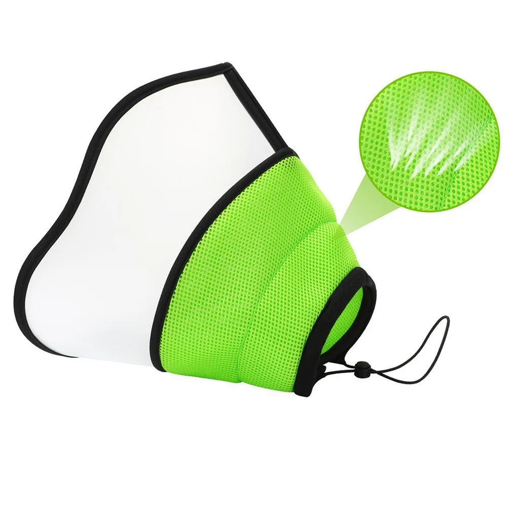 

Adjustable Soft Dog Cone Collar Breathable Recovery Collar for Large Medium Dogs Solid Style Cartoon Dog Cone for Cat Surgery