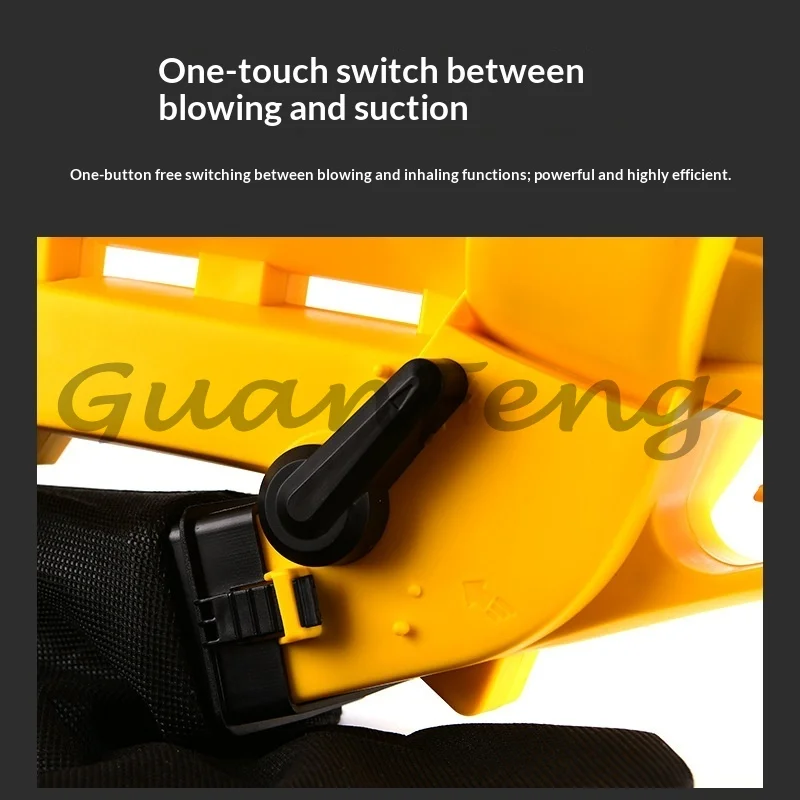High-power garden blower vacuum two-in-one covering machine with 35L collection bag, 6-speed adjustable