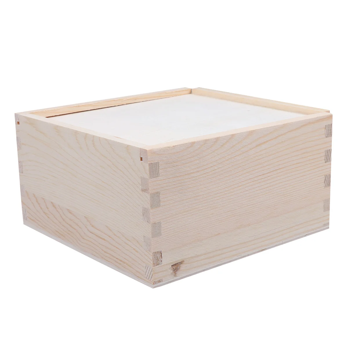

1pc 14.7X14.6X7.6Cm Push Cover Wooden Gift Box Square Jewelry Storage Case For Rings Bracelets Wedding Birthday Holiday Gift