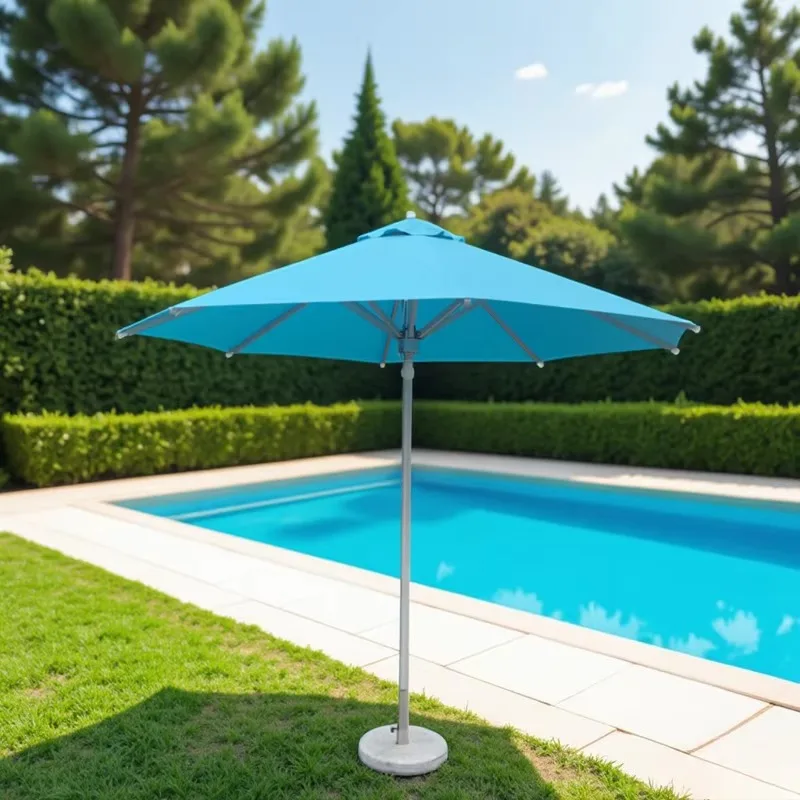 Strong 3m X 3m Square Sun Umbrella with Aluminum Pole for Outdoor Dining and Cafe