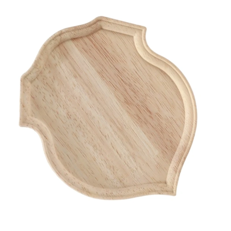 Elegant Engraved Wooden Curved Base Mirror Picture Frame Decorative Storage Tray For Living Room Bedroom Styling high quality