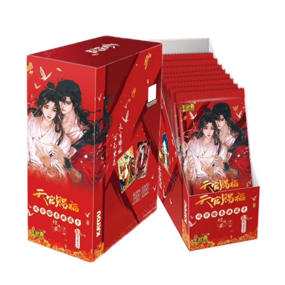 1 paquet de cartes Lomo de la série Jinghong de bénédiction officielle du ciel, jeu de cartes à collectionner avec personnages Xie Lian et Hua Cheng pour les Fans