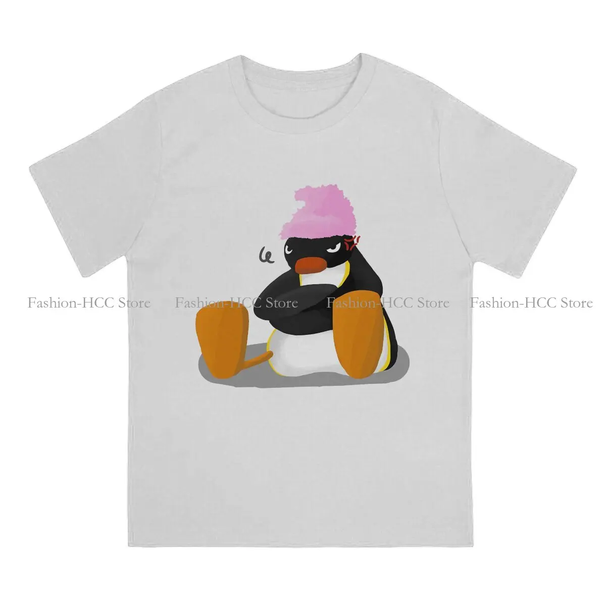 Bath Towel Hipster Polyester TShirts Pingu Noot Pinga Penguin TV Men Style Tops T Shirt Round Neck