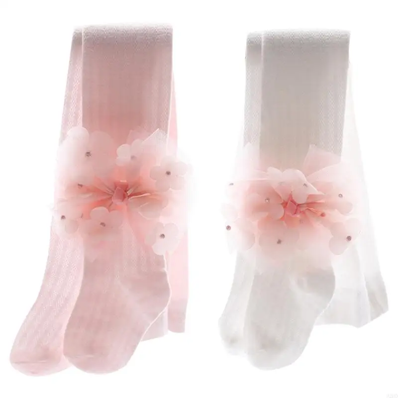 

J2HD Baby Girls Bowknot Pantyhose Cotton Stockings Kids Flower Leggings Sweet Tights