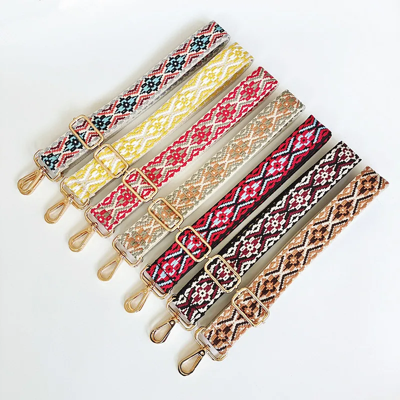 حقيبة حزام الملحقات حقيبة واسعة حزام الكتف قماش اللون الجاكار كتف واحد مائل تمتد تخفيض العبء حزام الظهر #3