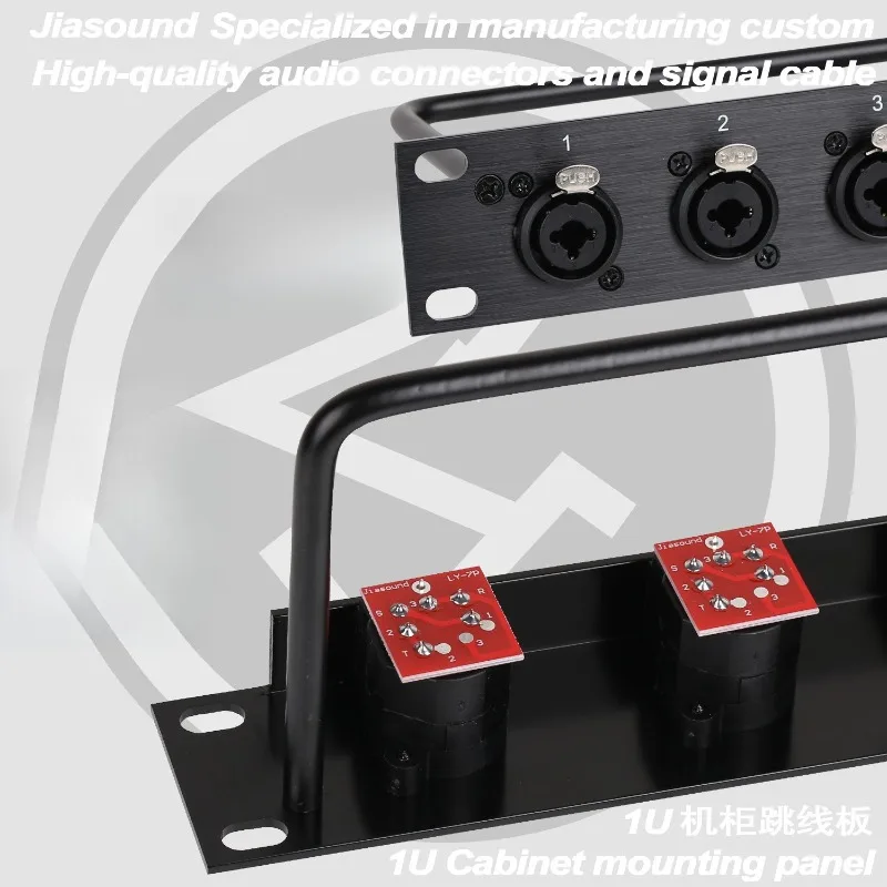 Jumper board Audio speaker Four-core speaker Ohm domestic small square socket 8/1216 bit 1U cabinet Canon panel
