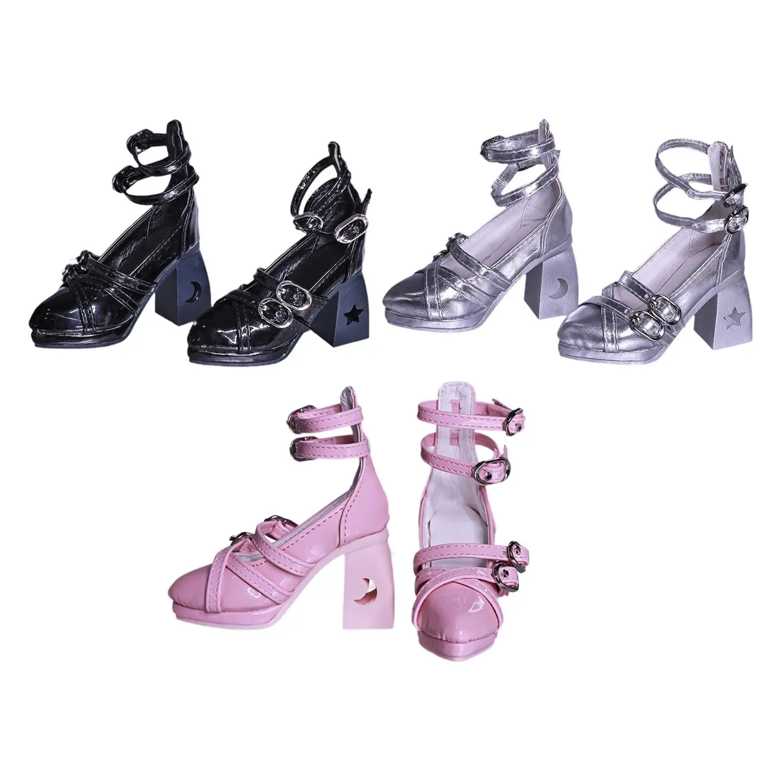 1/3 Scale Doll Shoes for Female Figures, High Heeled Sandals Collection