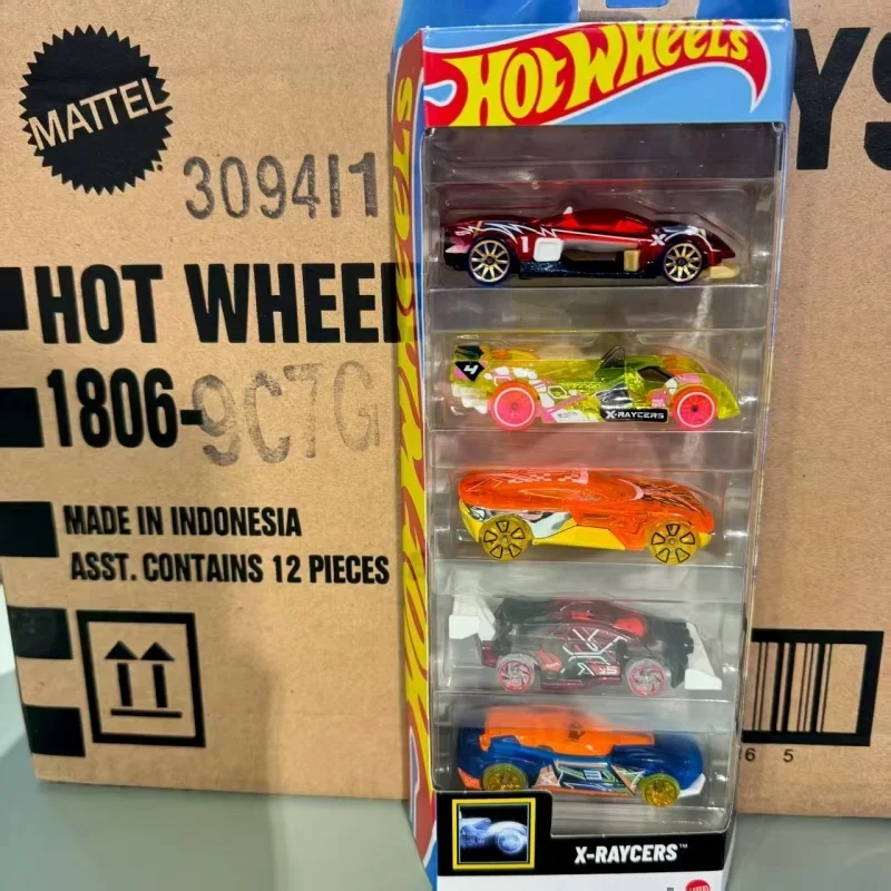 Hot Original Mattel Hot Wheels X F1 5 Packs Moneygram Haas Kick Sauber F1 Premium Diecast Car Desktop & Shelf Decor Collect Gift