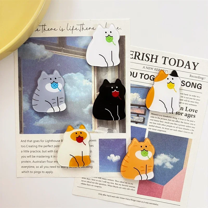 

1pc Acrylic Cartoon Cat Refrigerator Magnet Creative Magnet Home DIY Decorative Accessories Funny Magnetic Sticker Acrylic Decor
