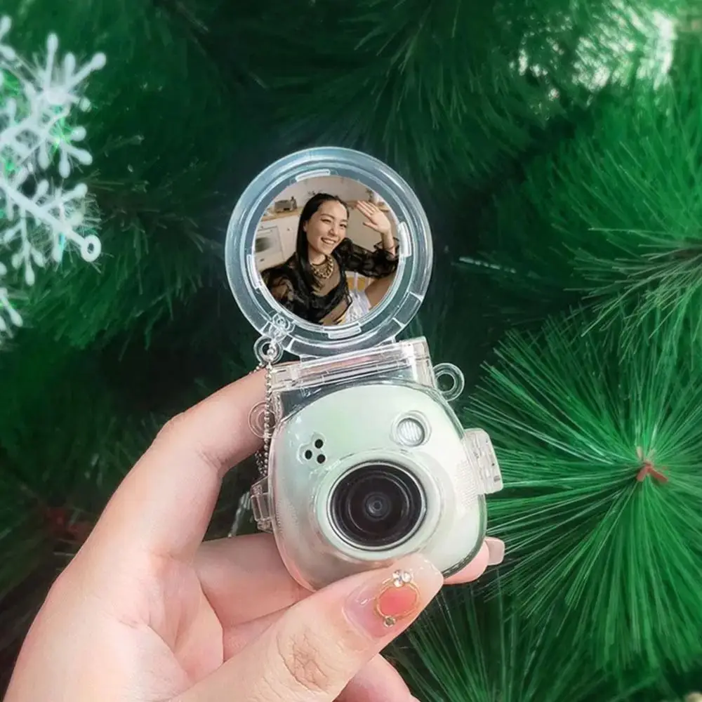 مجموعة حافظة كريستالية لمرآة سيلفي مقاومة للماء، حافظة حماية شفافة من الكريستال، حقيبة كاميرا ذات مرآة ذاتية متعددة الأغراض