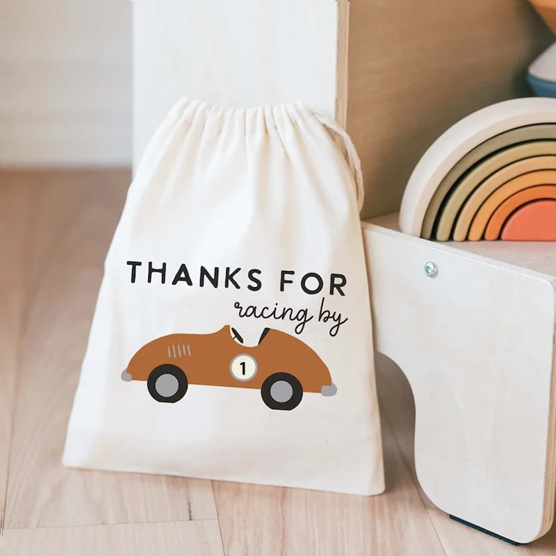 5pcs Race Car Birthday Gifts Bag Kids Birthday Favors Goodie Bag for 1th 2th 3th 4th Boy Birthday Baby Showers Party Decoration