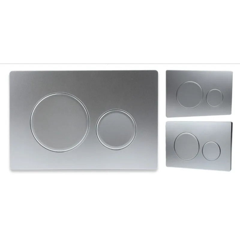 

Silver Round Dual Flushing Actuator Toilet Push Buttons Concealed Wall-mount Tanks Flush Pannels Bathroom Hotel for Sigma 20