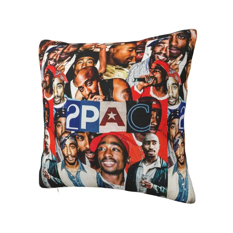 Custom Tupac Shakur 2P-PAC  Cushion Cover 3D Print Square Floor Pillow Case for Car Pillowcase Decoration