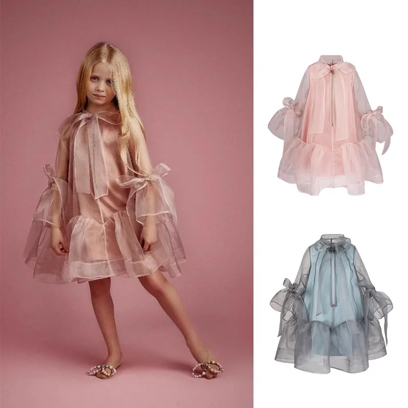 

Korean Kids's Girls Princess Dress For Winter Child Party French style Christmas Dress For Girls Silk Fairy Dress Children's Clo