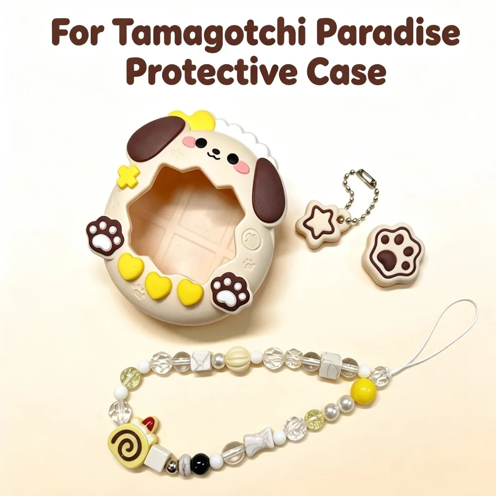For Tamagotchi Paradise Protective Case 3D Pudding Puppy Silicone Cover Virtual Pet Game Console Anti‑Drop Protector Shell