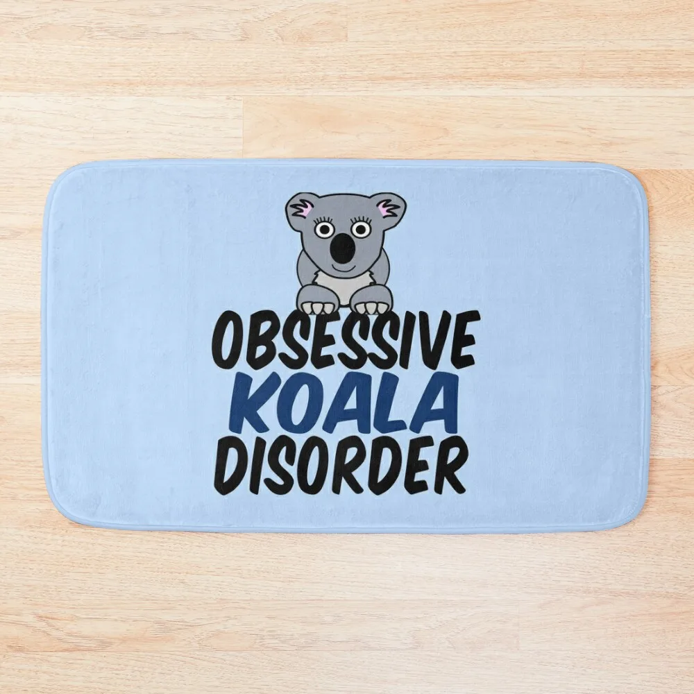 

Cute Obsessive Koala Bear Disorder Bath Mat Anti-Skid Shower Toilet Rug Mat