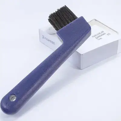

Horseshoe Cleaning Tool with Brush Horse Grooming Supplies Heavy-Duty Iron Hook Comfortable Supple Grip Handle Removes Mud